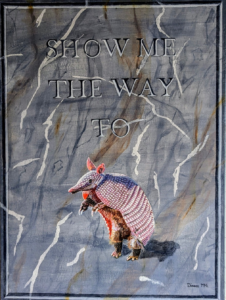 Armadillo - Acrylic on Board. What would Tony Christie say! Original painting by Dinnes McArthur